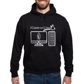 Mens I Game on Linux! Knight Hoodie