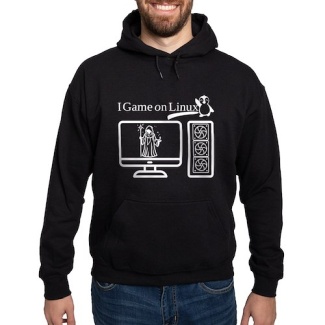 Mens I Game on Linux! Mage Hoodie