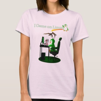 Womens Knights and Dragons Linux Gaming T-Shirt