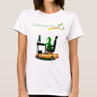 Womens Racing Linux Gaming T-Shirt