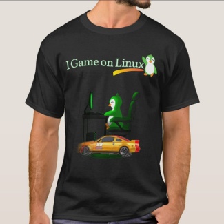 Mens Racing Linux Gaming T-Shirt