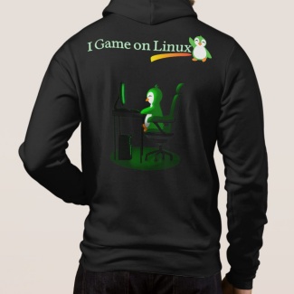 Mens Zip-Up Linux Gaming Hoodie